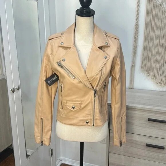 NEW NWT Blank NYC “Head to Toe” Vegan Leather Quilted Moto Jacket XS - Picture 14 of 16